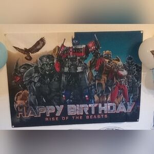 Transformers Happy Birthday Banner